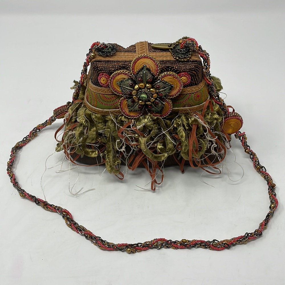 Mary Frances Multicolor Beaded Handbag